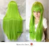 Peruca verde lisa 100 cm