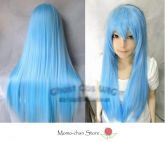 Peruca azul Lisa 100 cm